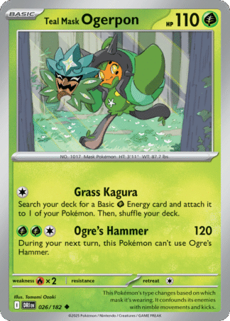 Teal Mask Ogerpon Reverse - Destined Rivals