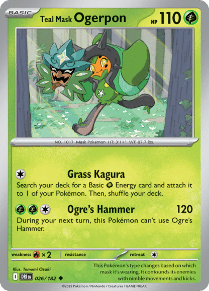 Teal Mask Ogerpon Reverse - Destined Rivals