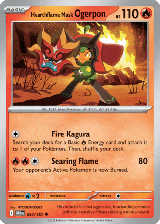 Hearthflame Mask Ogerpon Reverse - Destined Rivals