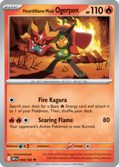 Hearthflame Mask Ogerpon Reverse - Destined Rivals
