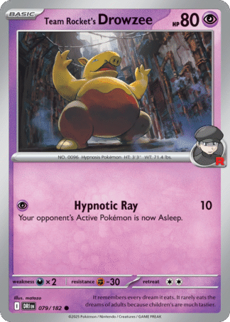 Team Rocket's Drowzee Reverse - Destined Rivals