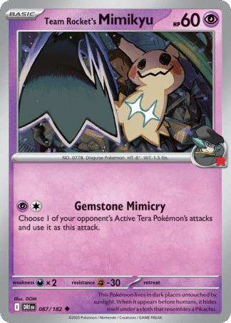 Team Rocket's Mimikyu Reverse - Destined Rivals
