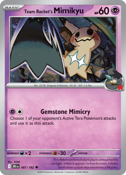 Team Rocket's Mimikyu Reverse - Destined Rivals