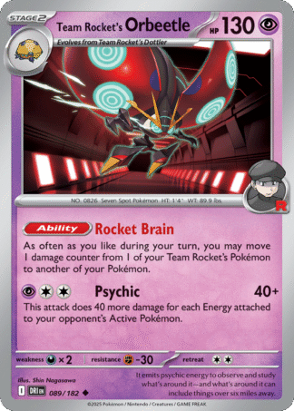 Team Rocket's Orbeetle Reverse - Destined Rivals