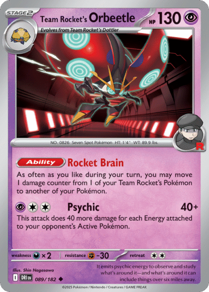 Team Rocket's Orbeetle Reverse - Destined Rivals