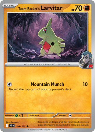 Team Rocket's Larvitar Reverse - Destined Rivals