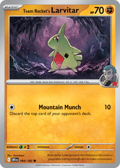 Team Rocket's Larvitar Reverse - Destined Rivals