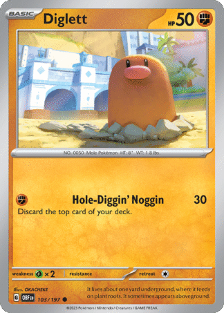 Diglett Reverse - Obsidian Flames