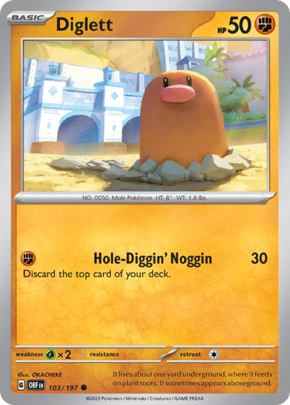 Diglett Reverse - Obsidian Flames