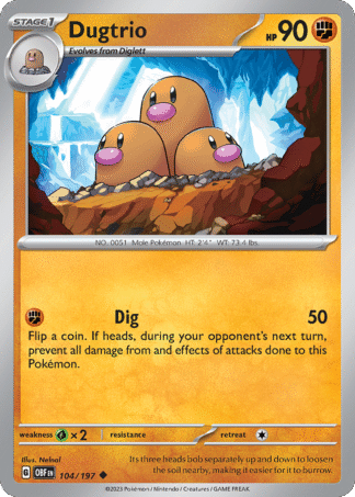 Dugtrio Reverse - Obsidian Flames