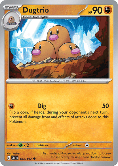 Dugtrio Reverse - Obsidian Flames