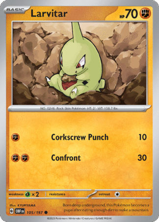 Larvitar Reverse - Obsidian Flames
