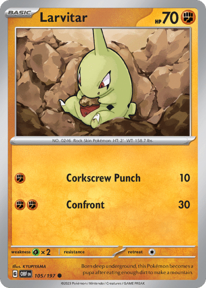 Larvitar Reverse - Obsidian Flames