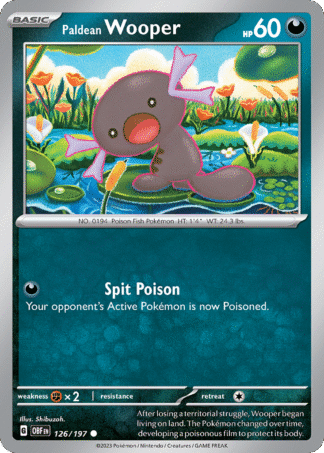 Paldean Wooper Reverse - Obsidian Flames