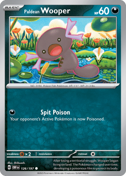 Paldean Wooper Reverse - Obsidian Flames