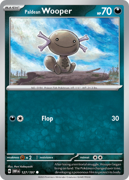 Paldean Wooper Reverse - Obsidian Flames