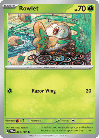 Rowlet Reverse - Obsidian Flames