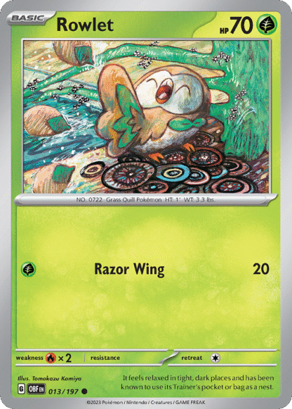 Rowlet Reverse - Obsidian Flames