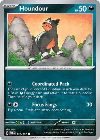 Houndour Reverse - Obsidian Flames