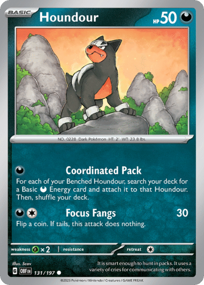Houndour Reverse - Obsidian Flames