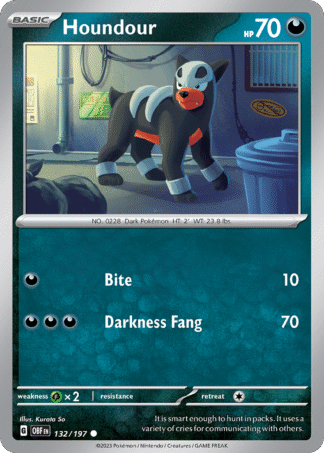Houndour Reverse - Obsidian Flames