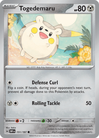 Togedemaru Reverse - Obsidian Flames