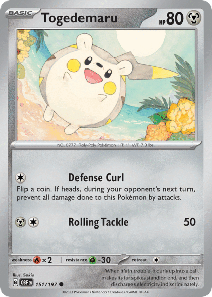 Togedemaru Reverse - Obsidian Flames