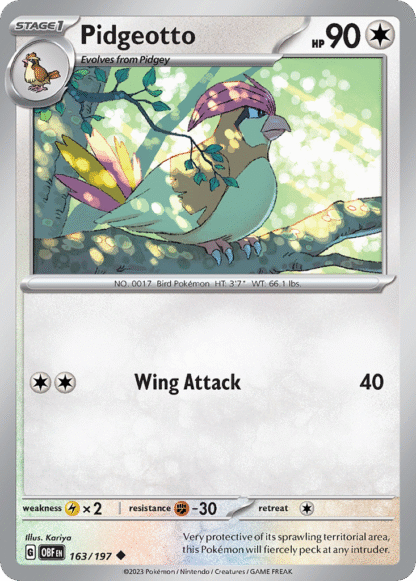 Pidgeotto Reverse - Obsidian Flames