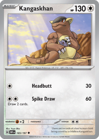 Kangaskhan Reverse - Obsidian Flames
