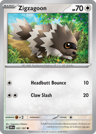 Zigzagoon Reverse - Obsidian Flames