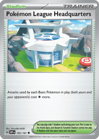 Pokémon League Headquarters Reverse - Obsidian Flames