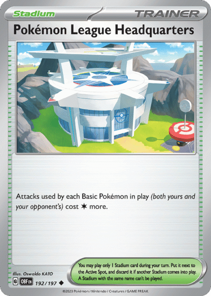 Pokémon League Headquarters Reverse - Obsidian Flames