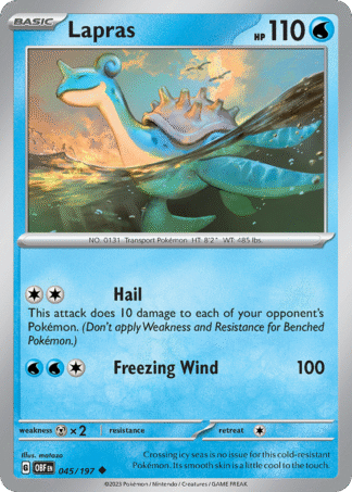 Lapras Reverse - Obsidian Flames