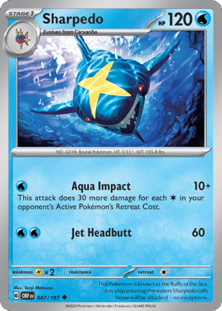Sharpedo Reverse - Obsidian Flames