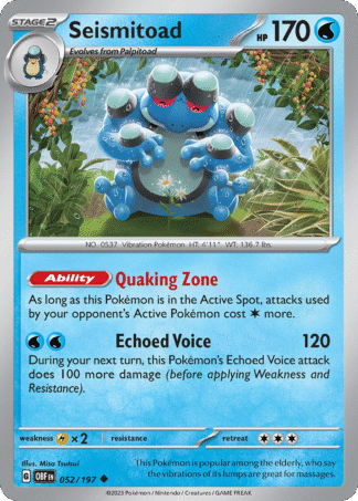 Seismitoad Reverse - Obsidian Flames