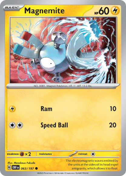 Magnemite Reverse - Obsidian Flames