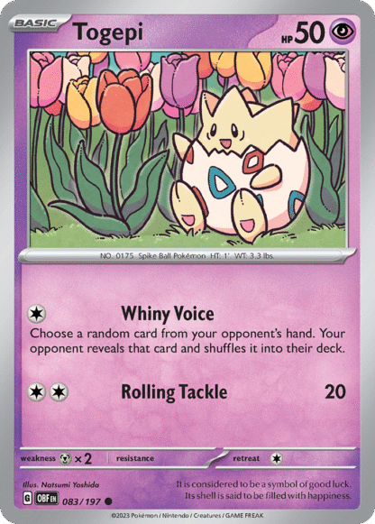 Togepi Reverse - Obsidian Flames