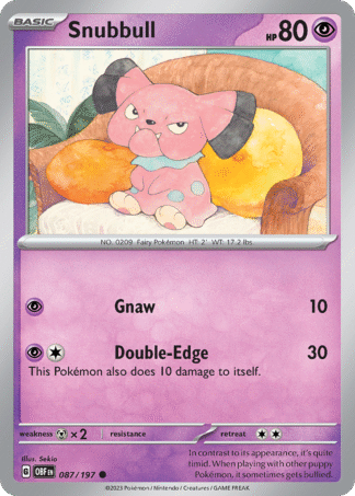Snubbull Reverse - Obsidian Flames