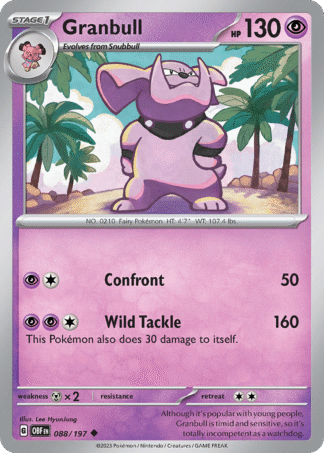 Granbull Reverse - Obsidian Flames