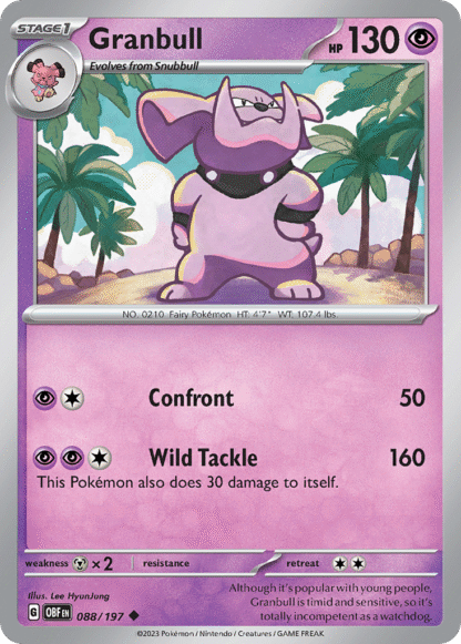Granbull Reverse - Obsidian Flames