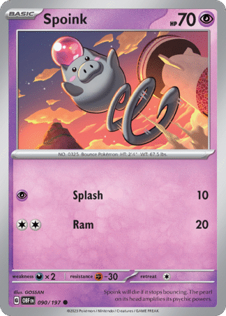 Spoink Reverse - Obsidian Flames
