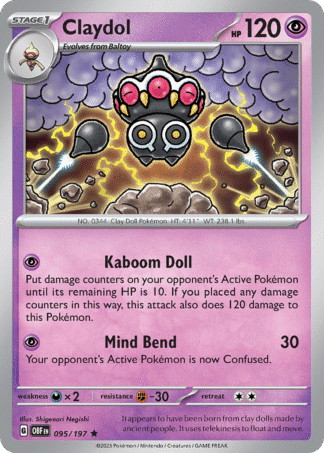 Claydol Reverse - Obsidian Flames