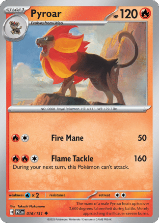 Pyroar Poke Ball - Prismatic Evolutions