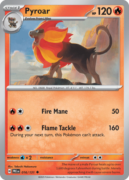 Pyroar Poke Ball - Prismatic Evolutions