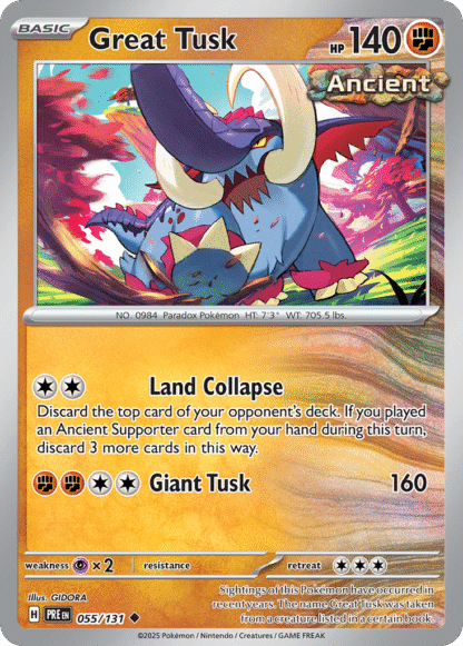 Great Tusk Reverse - Prismatic Evolutions