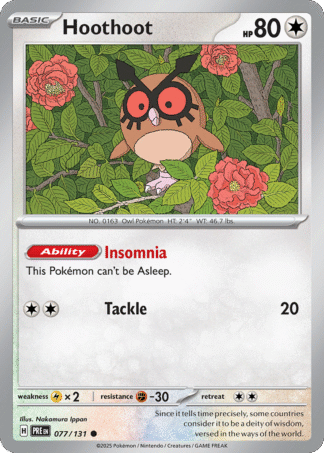 Hoothoot Reverse - Prismatic Evolutions