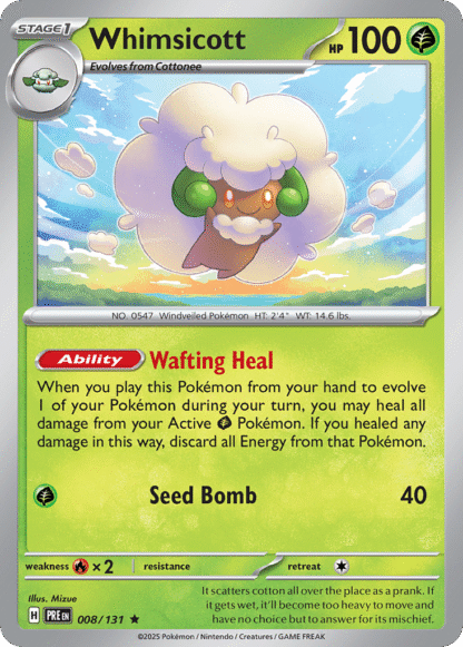 Whimsicott Poke Ball - Prismatic Evolutions