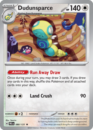 Dudunsparce Reverse - Prismatic Evolutions