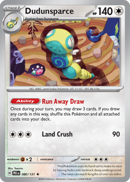 Dudunsparce Reverse - Prismatic Evolutions
