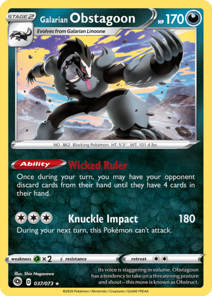 Galarian Obstagoon Reverse - Champion's Path
